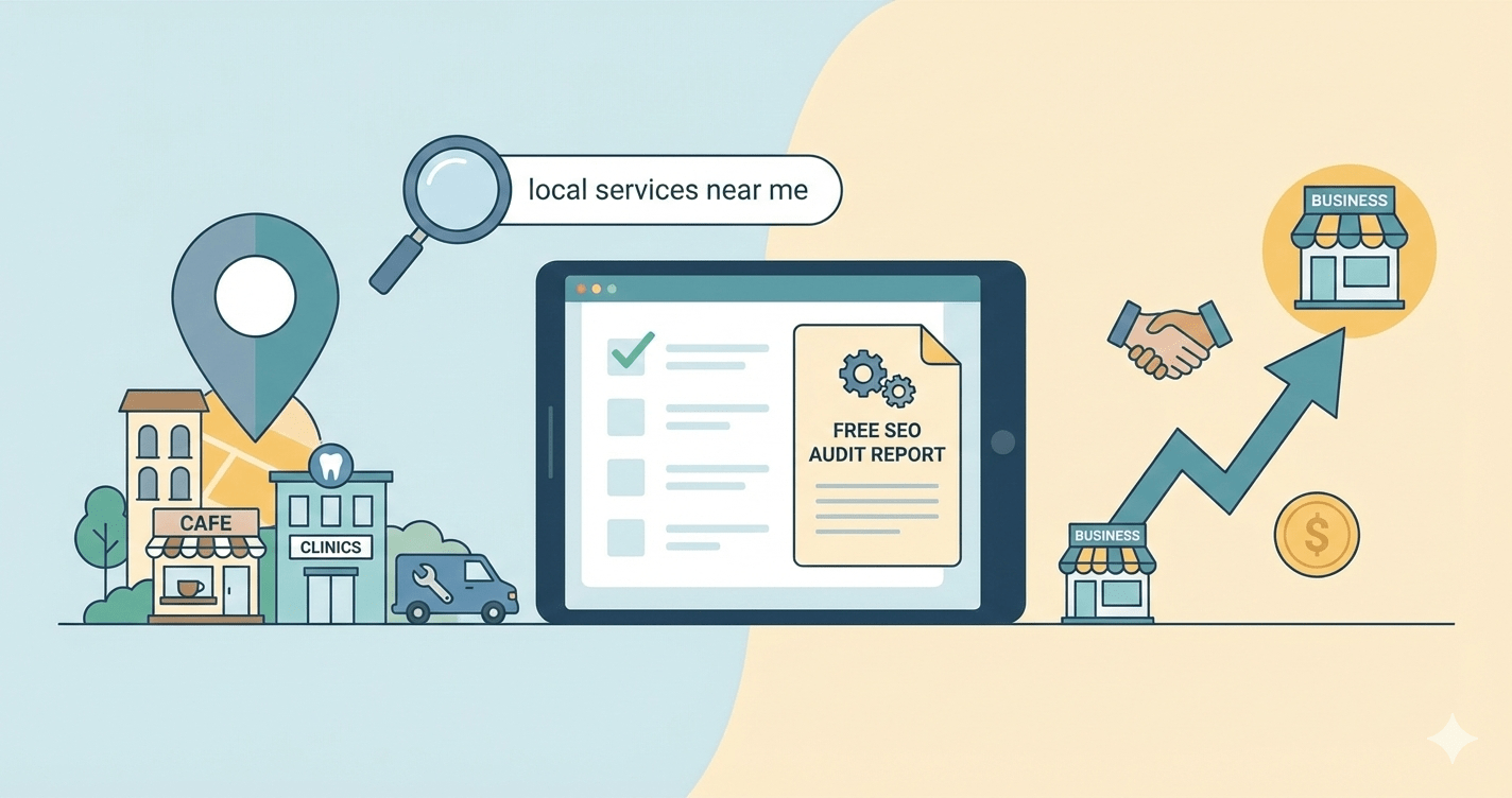 Local business SEO services and seo free audit service in Pakistan helping small businesses rank higher in local Google searches