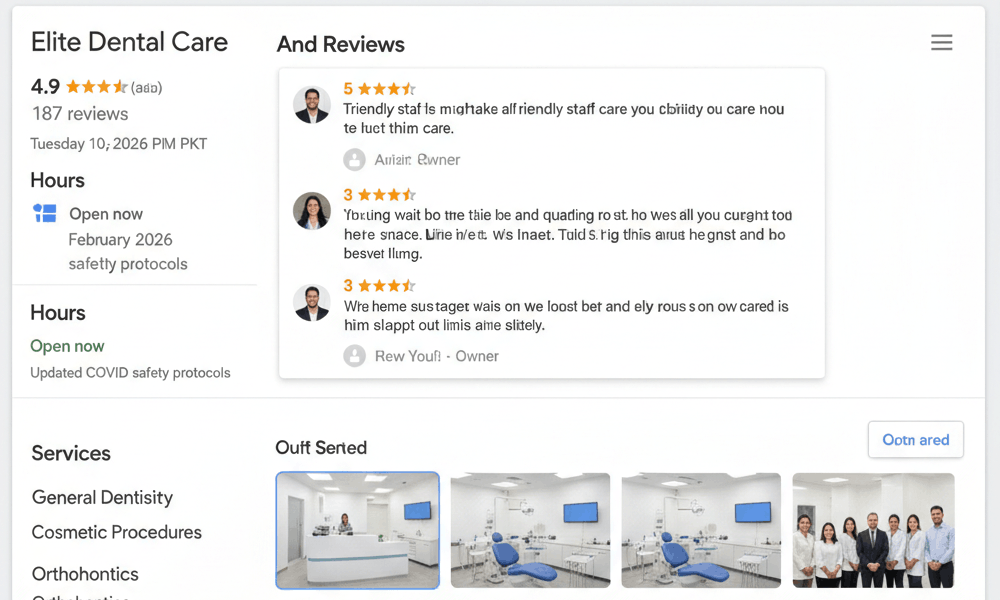 Reviews and Google Business Profile Optimization, Local SEO for dentists